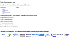 Desktop Screenshot of freedatasheets.com