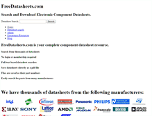 Tablet Screenshot of freedatasheets.com